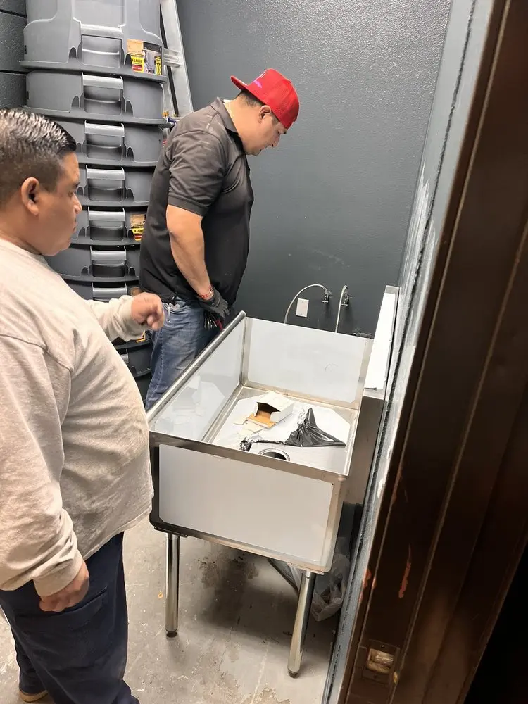 Commercial plumbing and sink installation in Whipple